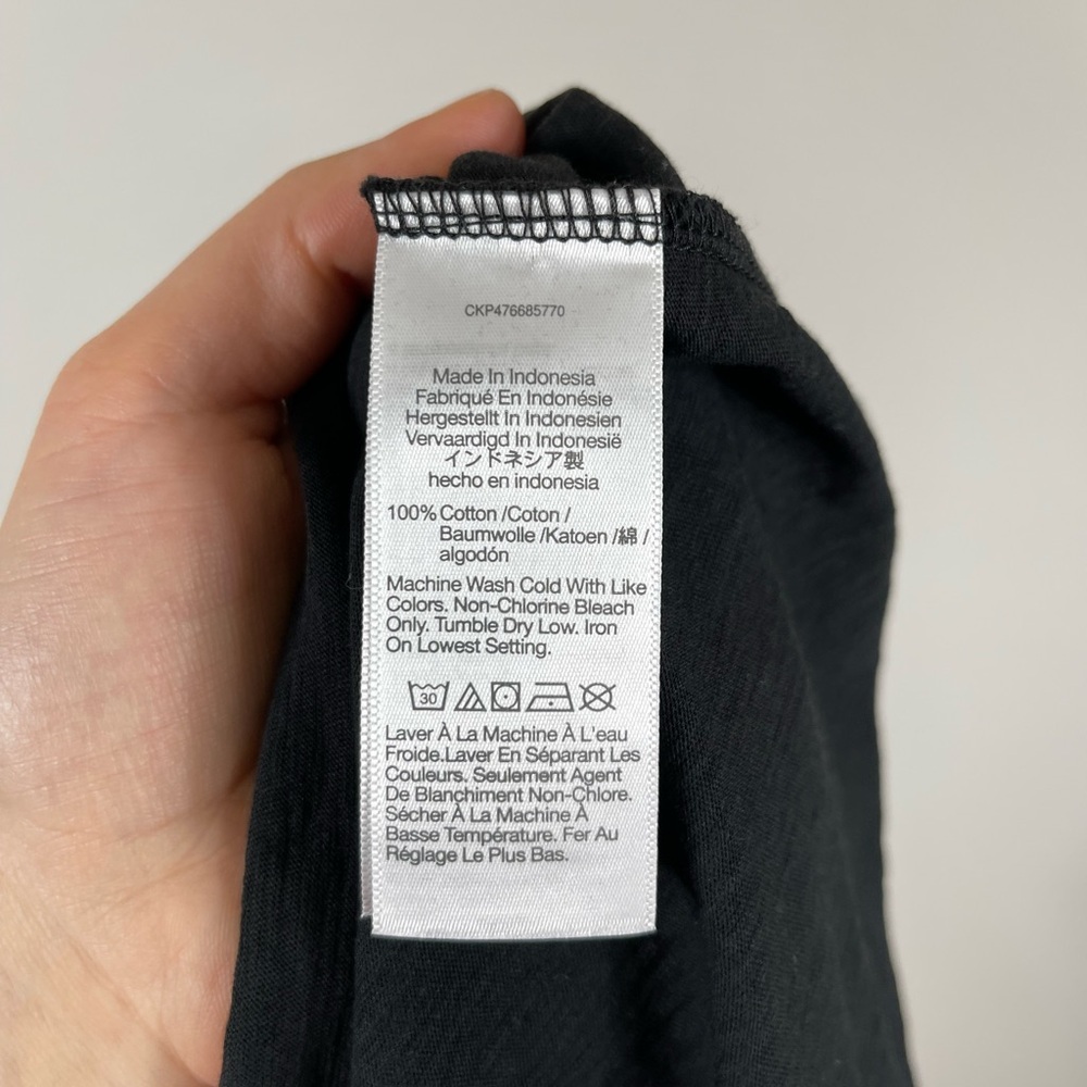 Madewell Black Plain Cotton Women's  T-Shirt Career Summer Size M - Picture 10 of 10